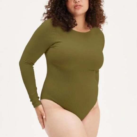 Girlfriend Collective Ava Bateau Long Sleeve Bodysuit - Picture 9 of 10